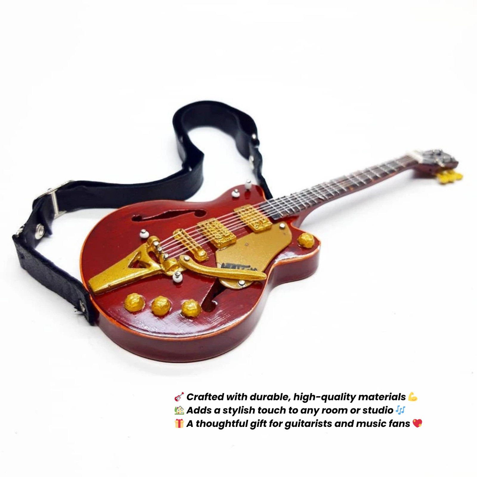 Miniature Vintage Hollow Body Guitar Brown 1:6 Scale – Action Figure MusicMiniat