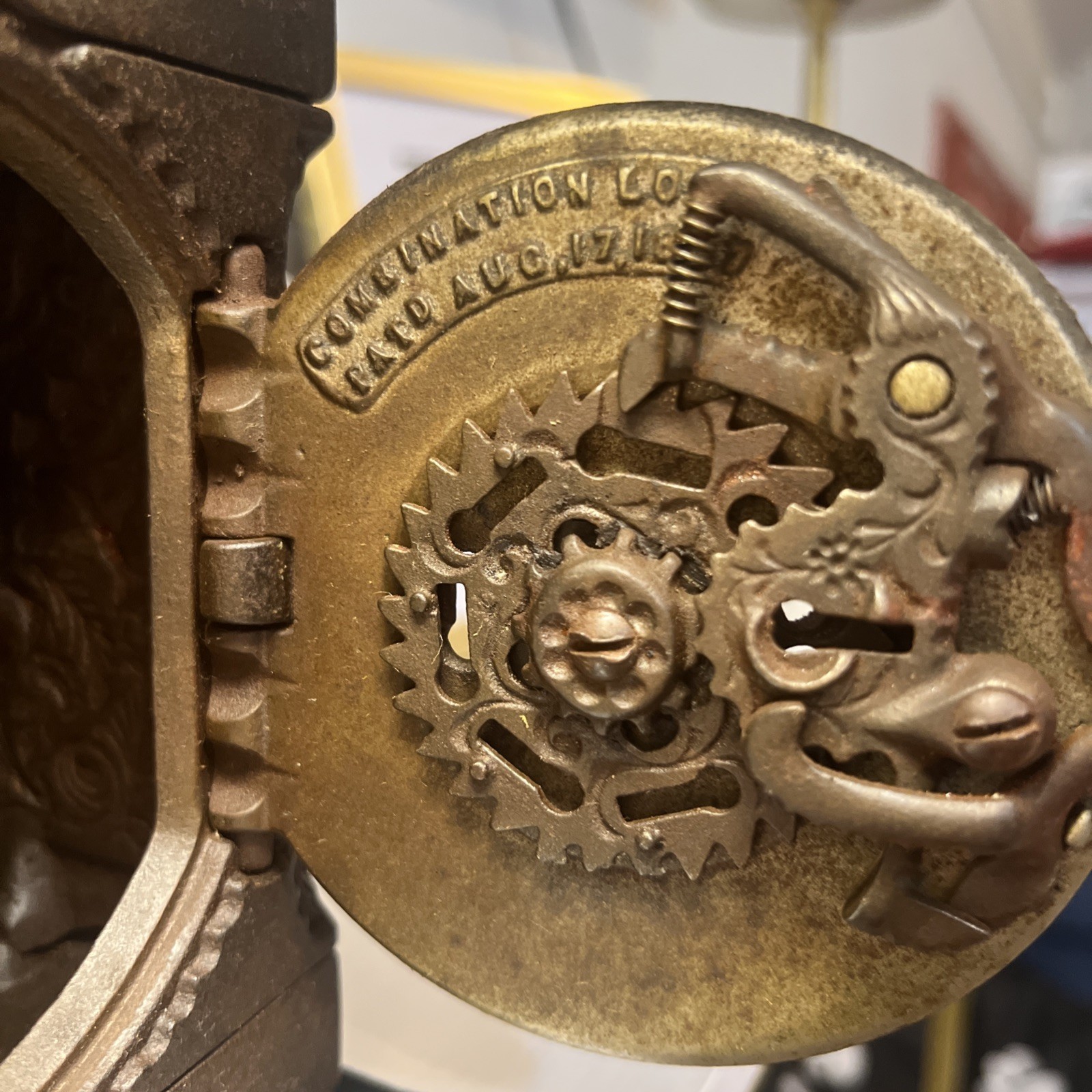 J&E Stevens August 17th, 1897 - Material, Cast Iron) (Burglar Proof Safe)not Key