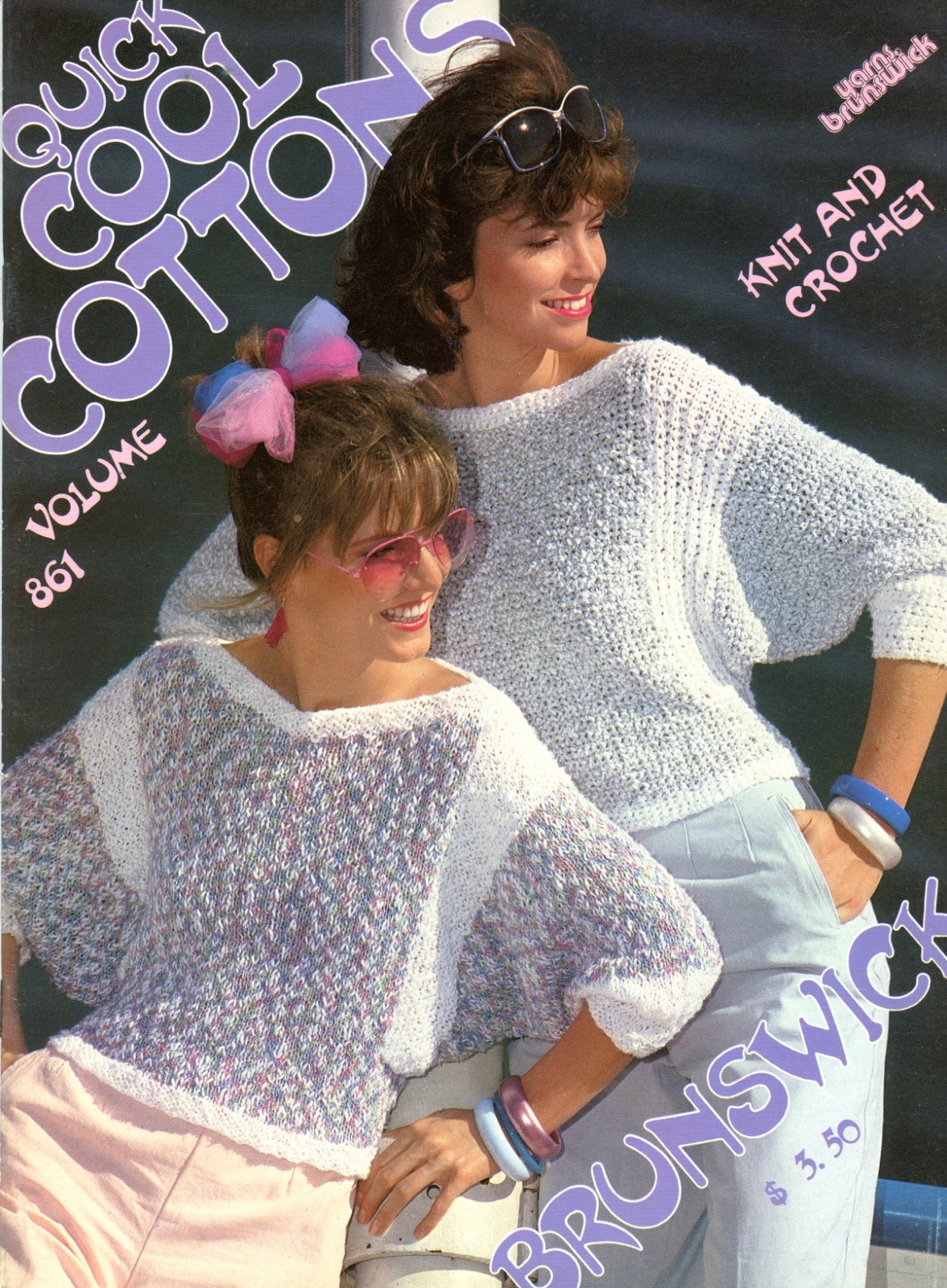 Brunswick Vol. 861 Quick Cool Cotton Knitting & Crochet Pattern Book 12 Designs