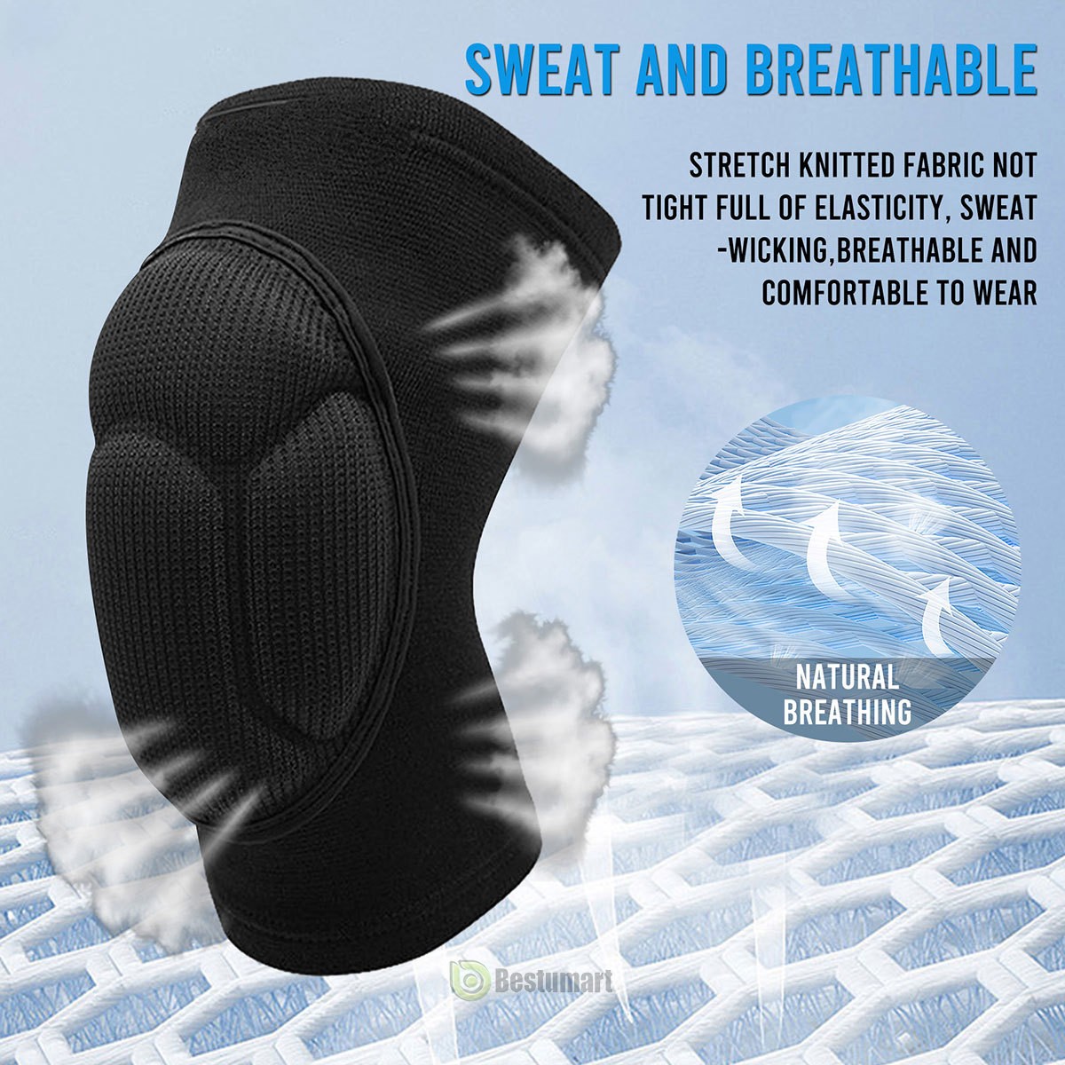 Pair Professional 3D Knee Pad Leg Protector For Sport Work Flooring Construction