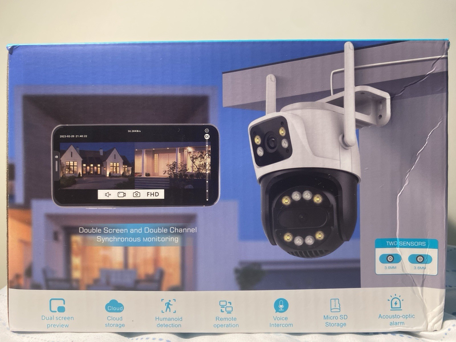 *NEW* BOAVISION 8MP DUAL-LENS DUAL-SCREENS WIFI SECURITY CAMERA