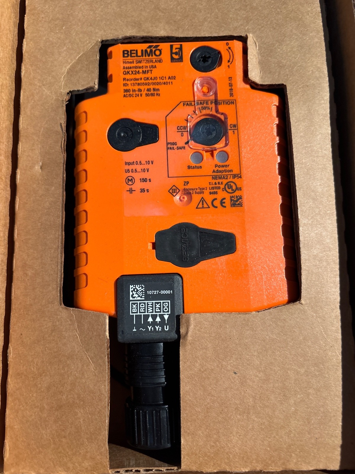BELIMO GKX24-MFT Electronic Fail-Safe Configurable Damper Actuator NEW