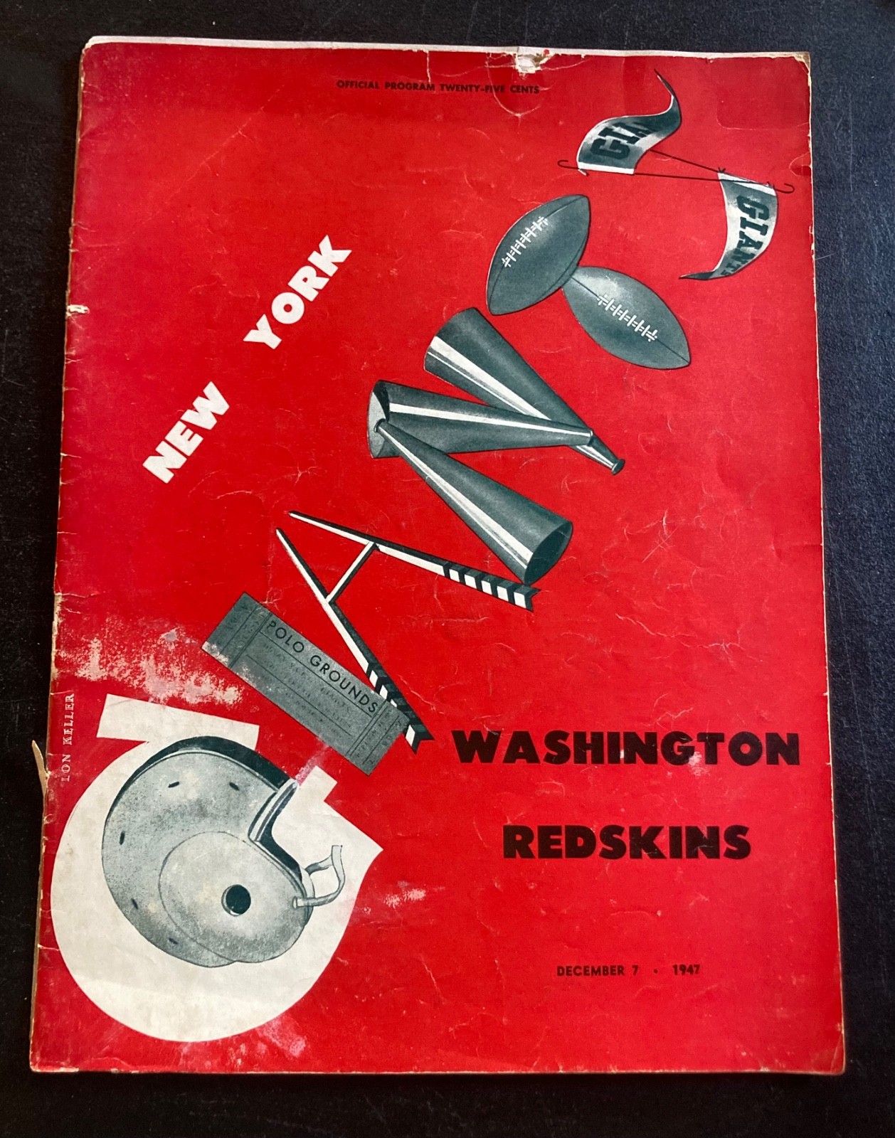 1947 New York Giants Washington Redskins Football Program