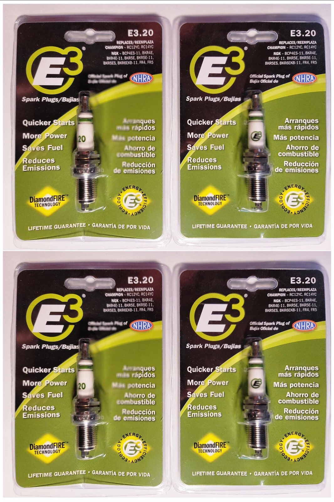 E3 Spark Plugs E3.20 (QTY 4)