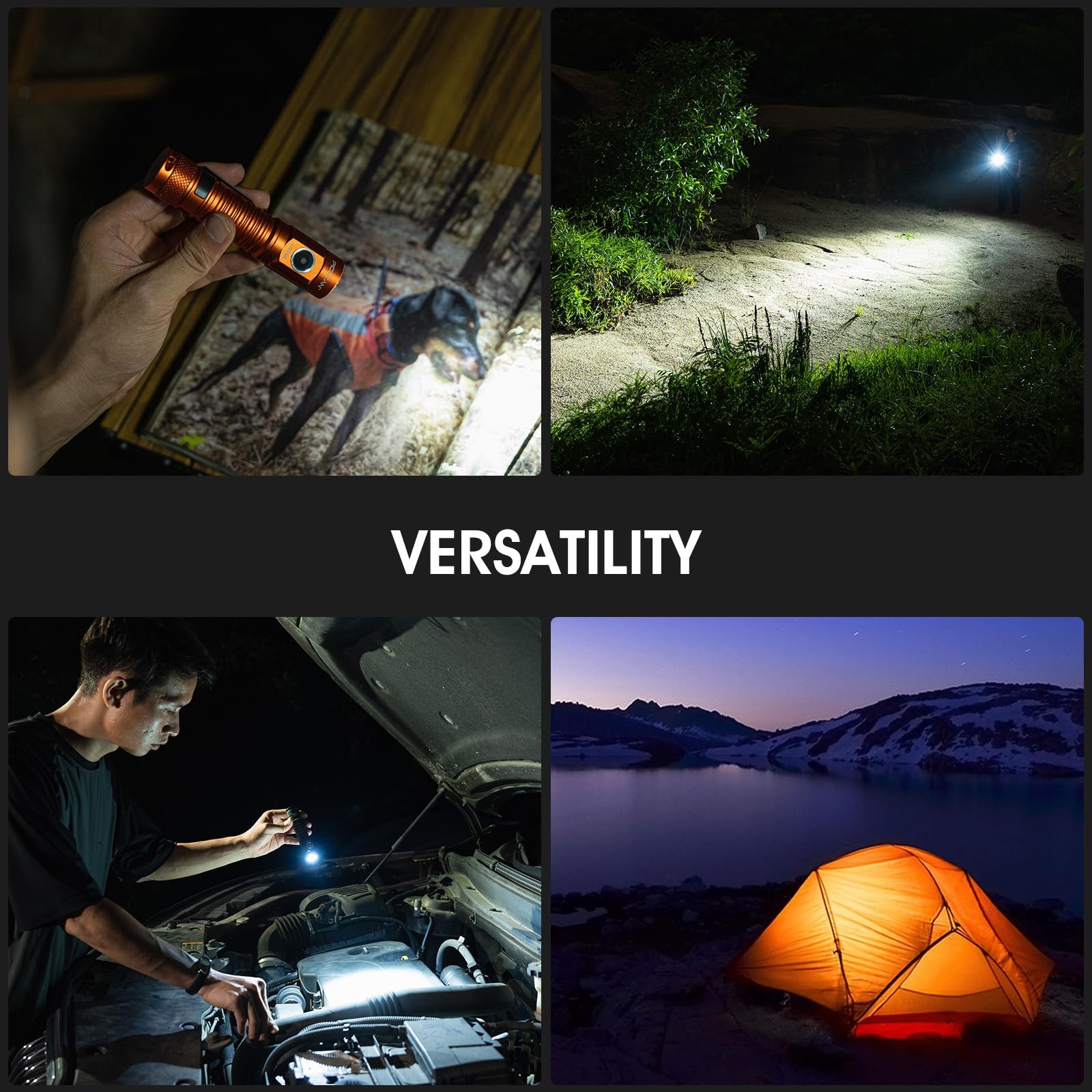 S10Pro LED Flashlight Rechargeable,Bright Flashlight 2500 Lumen,Tactical EDC ...