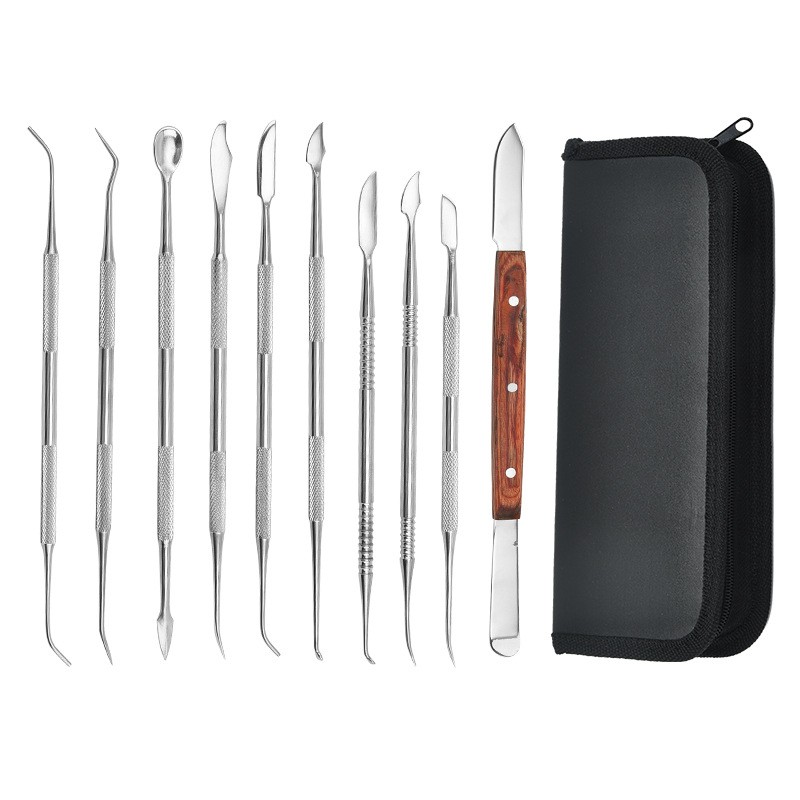 10 Pcs Carving Spatula Modeling Kit & Metal Clay Pottery Sculpting Tool Set