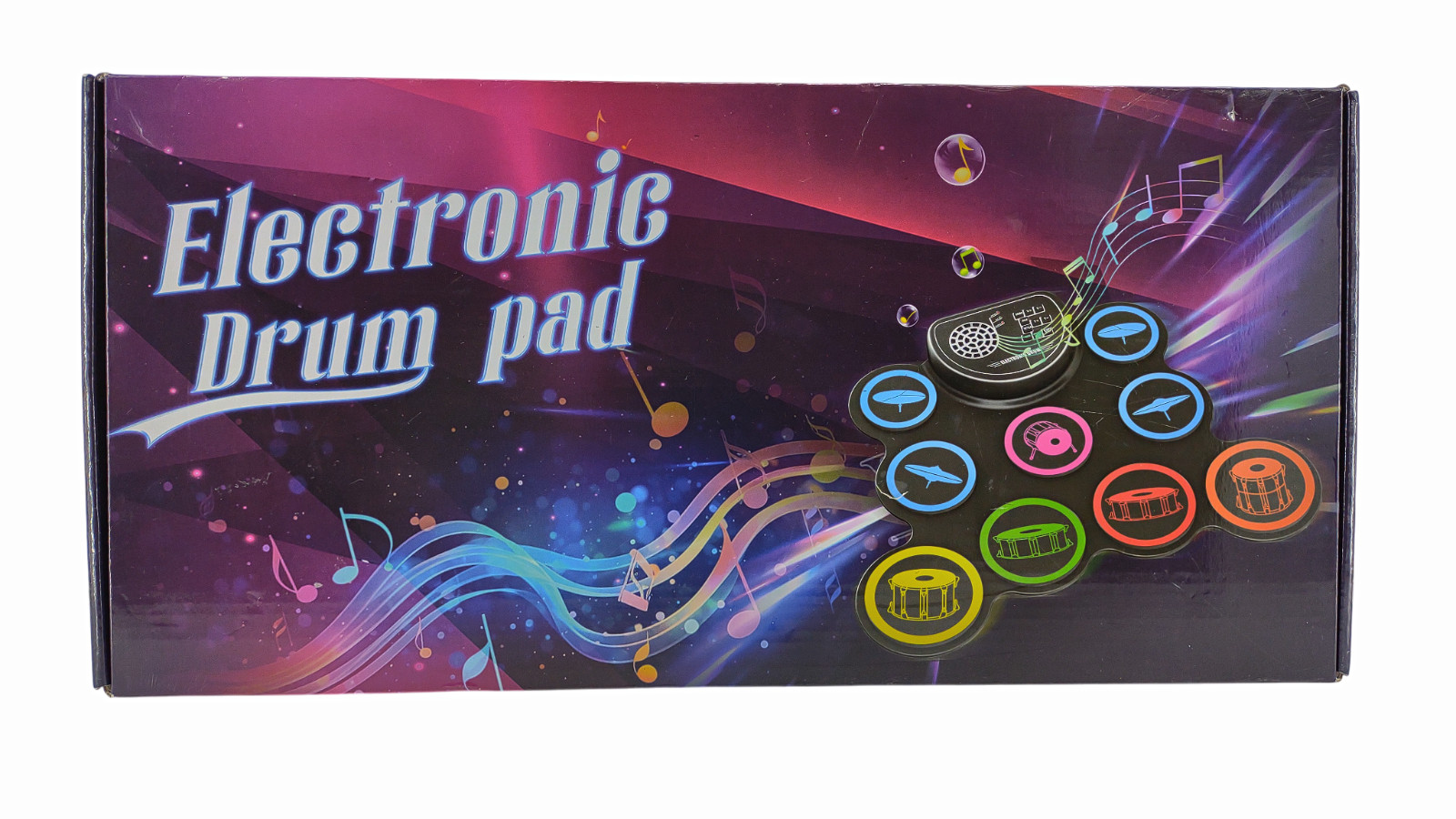 9-Pad Roll-Up Drum Set with Built-in Speakers for Kids - Perfect Holiday Gift