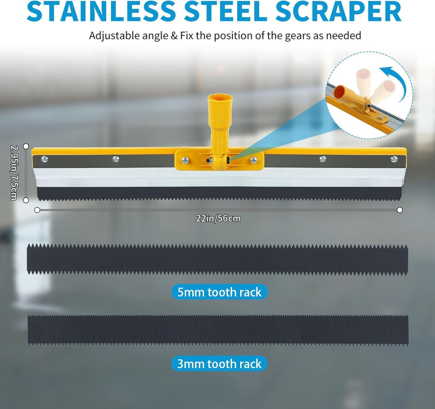 Versatile Self-Leveling Cement Tool Set with Stainless Steel Scraper & Gloves