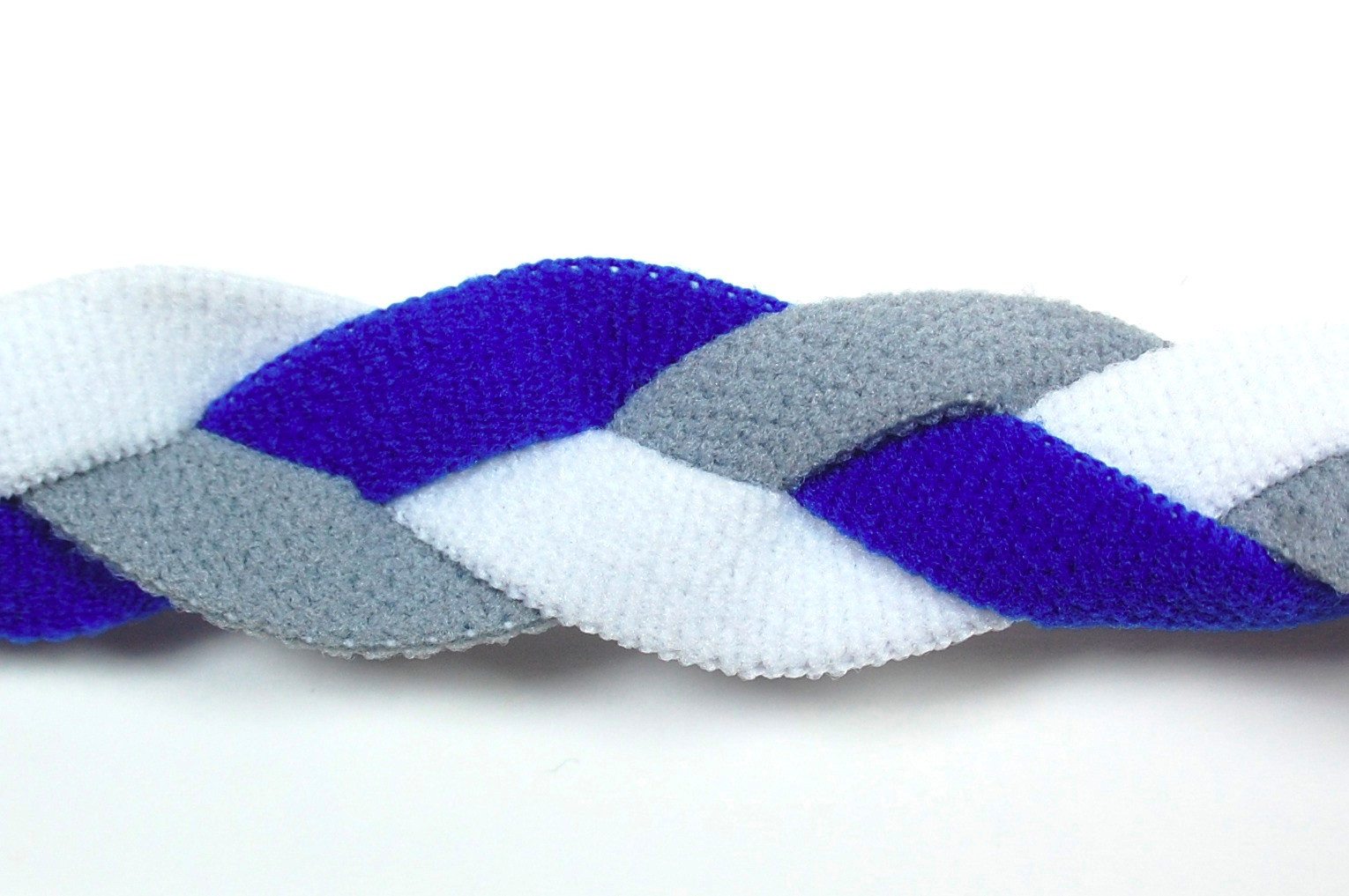 Royal Blue Gray White Braid Hair Band Head Under Sweat Headband Armour No Slip