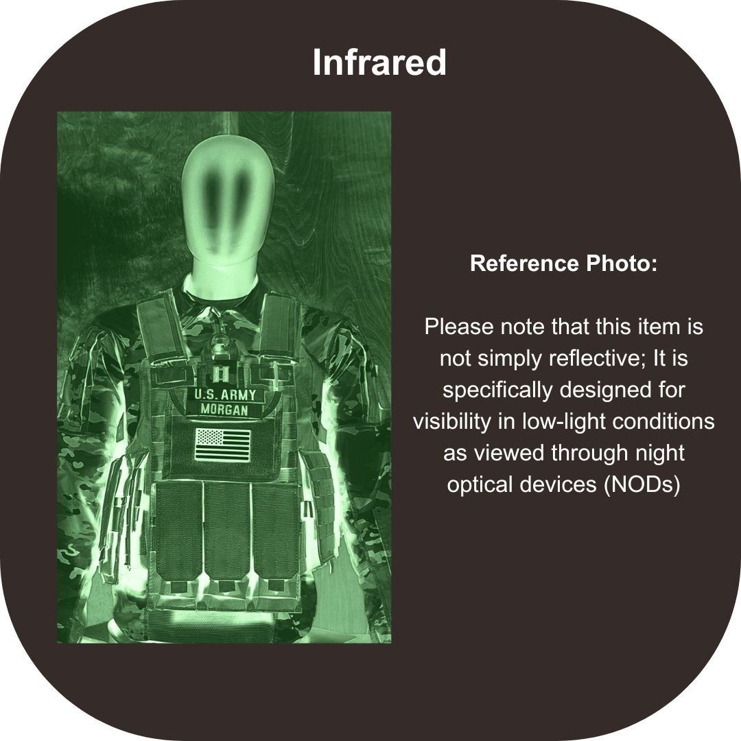 Infrared American Flag Patch - Subdued - Hook Fastener Tactical IR Patch