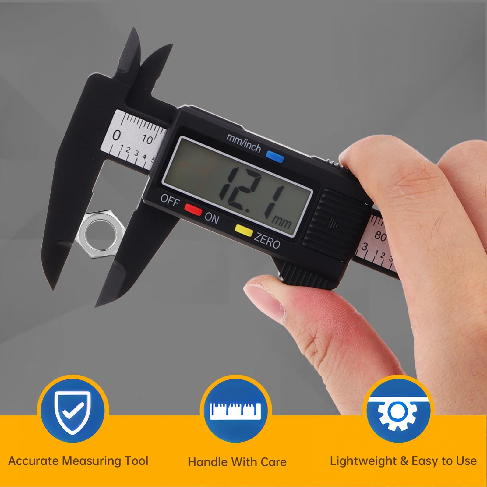 Digital Caliper LCD Screen Display 0-6 inch / 150 mm Electronic Measuring Tool