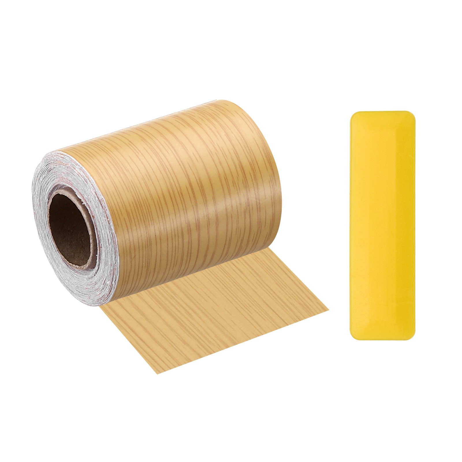 3" x 33ft Self Adhesive Wood Grain Repair Tape with Scraper, Oak