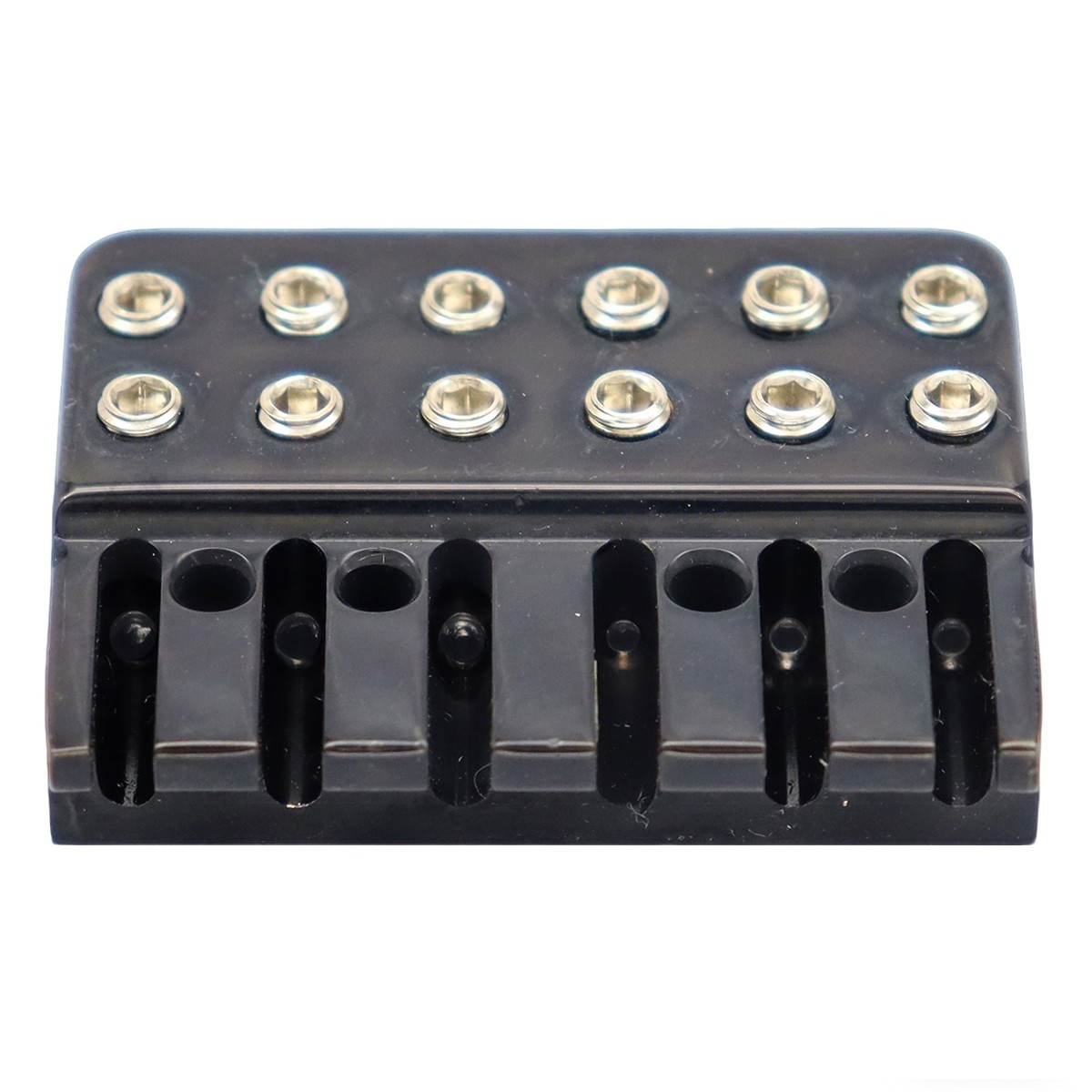 Brass 6 String Guitar Bridge String Locks Headless Guitar String Locking Black