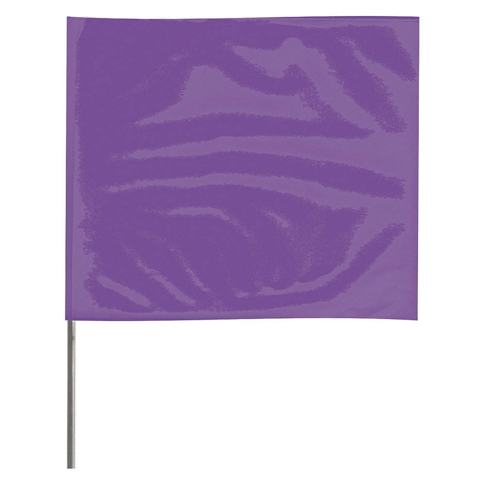 GRAINGER APPROVED 2336PP-200 Marking Flag, 36", Purple,PVC,PK100 3JVN2