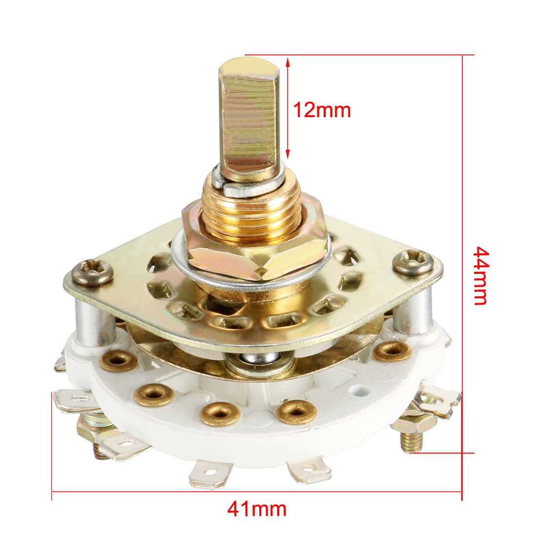 10 Pin 2P4T 2 Pole 4 Position Selectable Single Deck Band Selector Rotary Switch