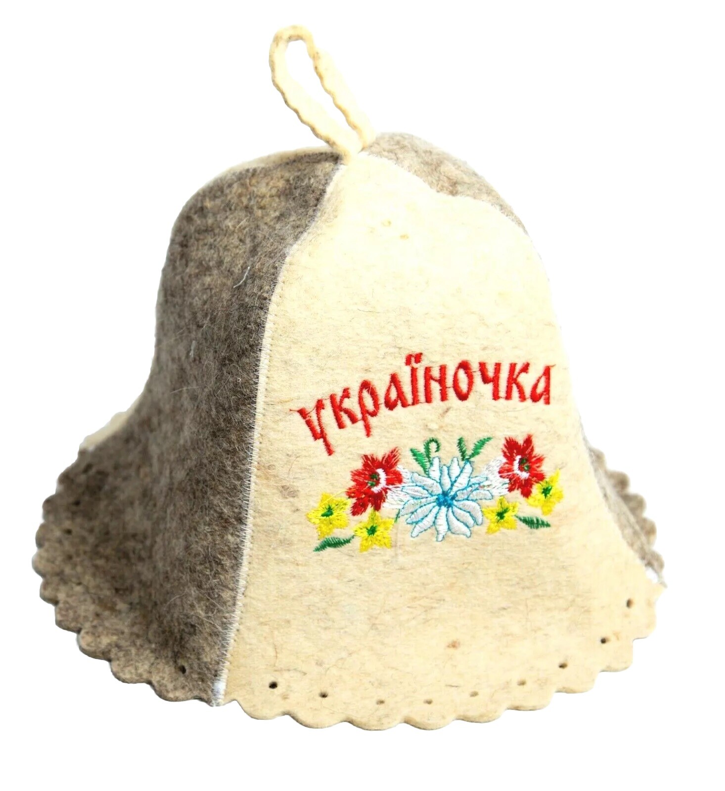 Ukrainian sauna banya hat wool for woomen Ukrainian Girl sheepskin easter Gift