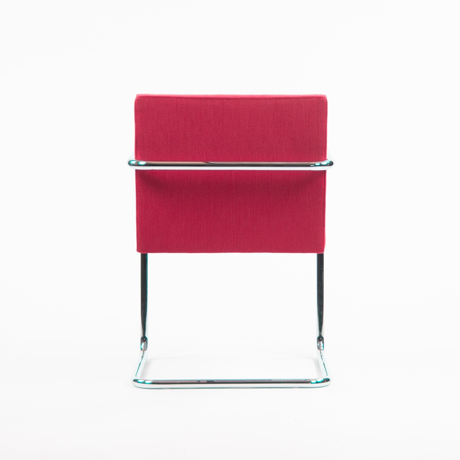 Original Knoll Mies Van Der Rohe Brno Chairs Red Fabric Sets Avail 2000s 2k MSRP