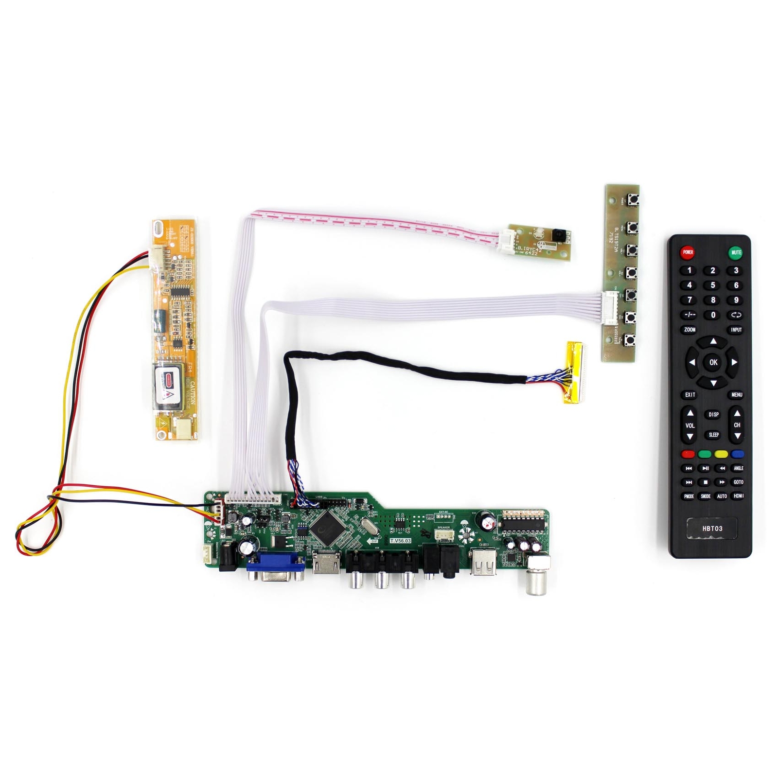 TV HD VGA AV USB AUDIO LCD Control Board For LP156WH1 LTN156AT01 1366x768 LCD