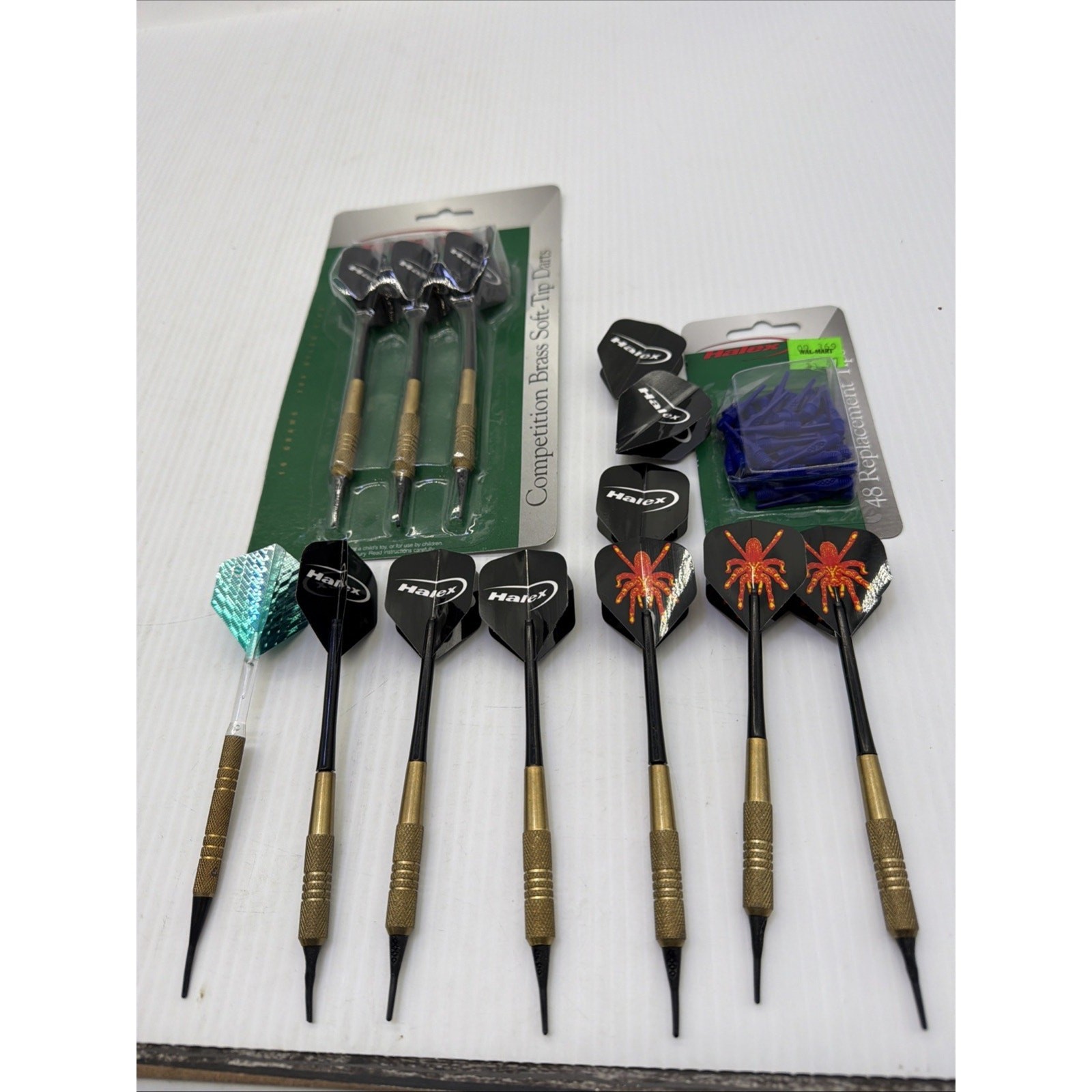 Halex Competition Brass Soft Tip Darts Preowned, 3 Packaged, 7 Unpackaged. {27}