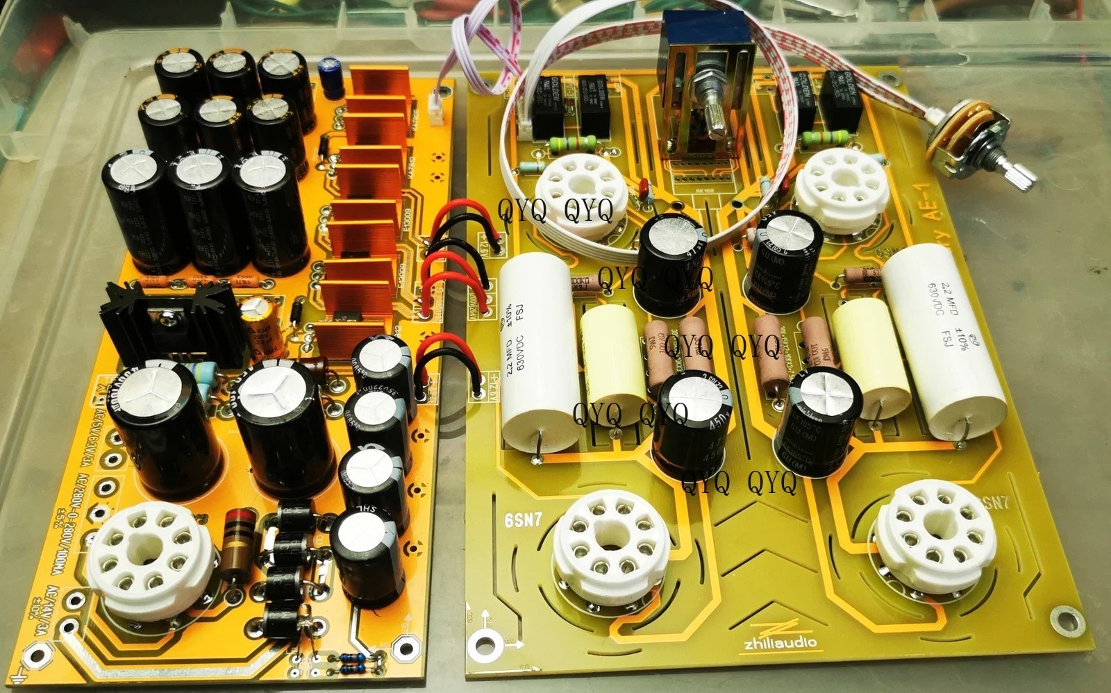 1X  Tube Preamplifier Board Kit With PSU Board for AE-1 Preamp HiFi Diy 6SN7  #A