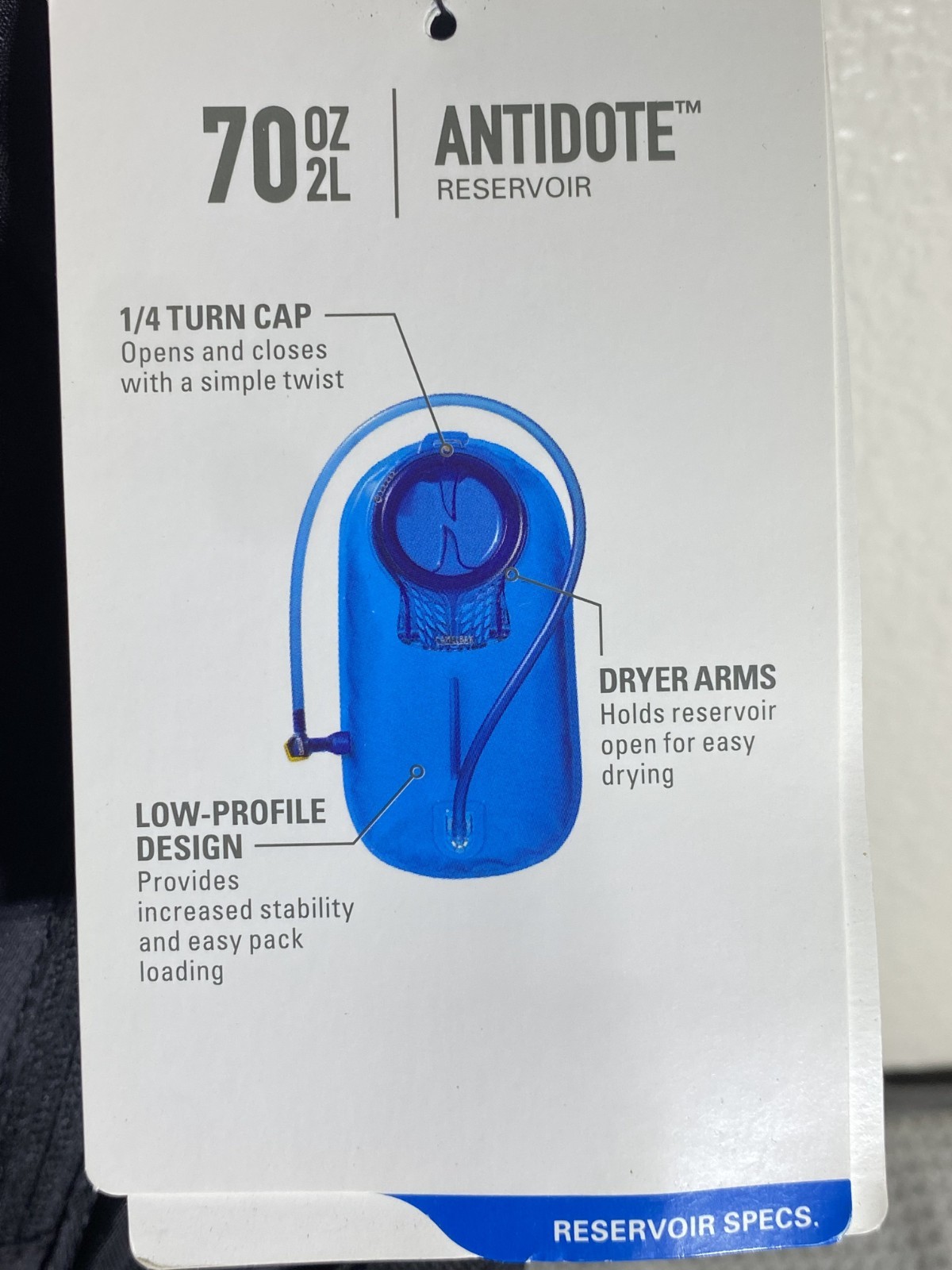Black CamelBak Rogue Hydration Pack, 2L (70oz) New