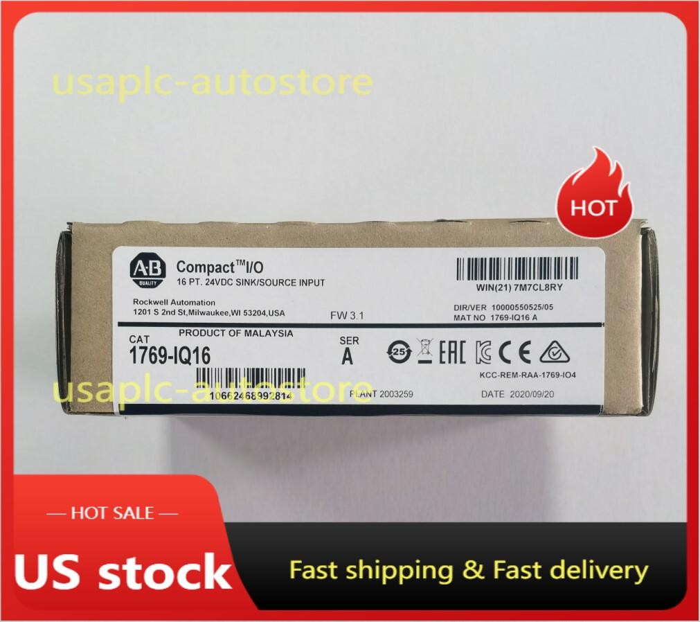 NewAllen Bradley 1769-IQ16 /A CompactLogix 16 Pt 24VDC D/I Module 1769IQ16 US