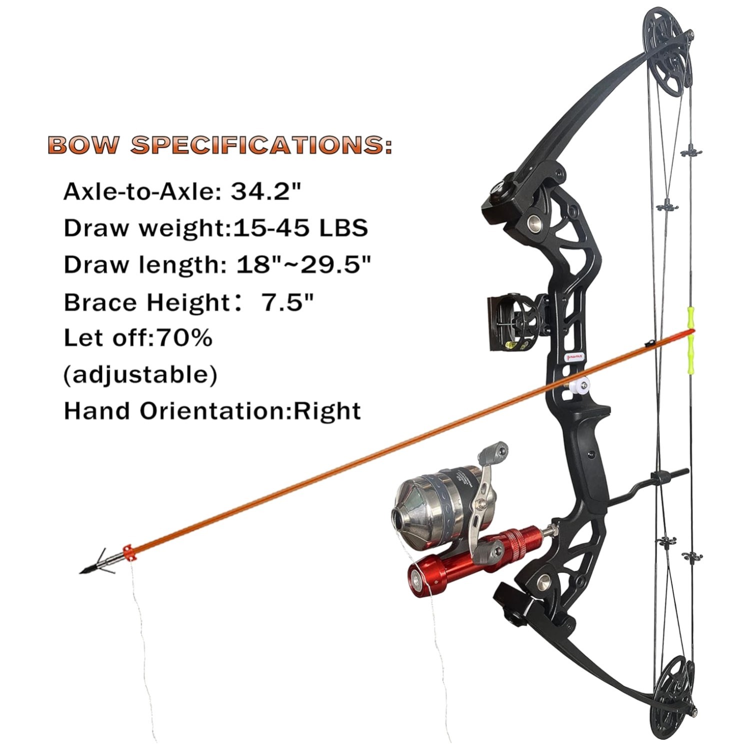Compound Bowfishing Kit 15-45 LBS Right Handed