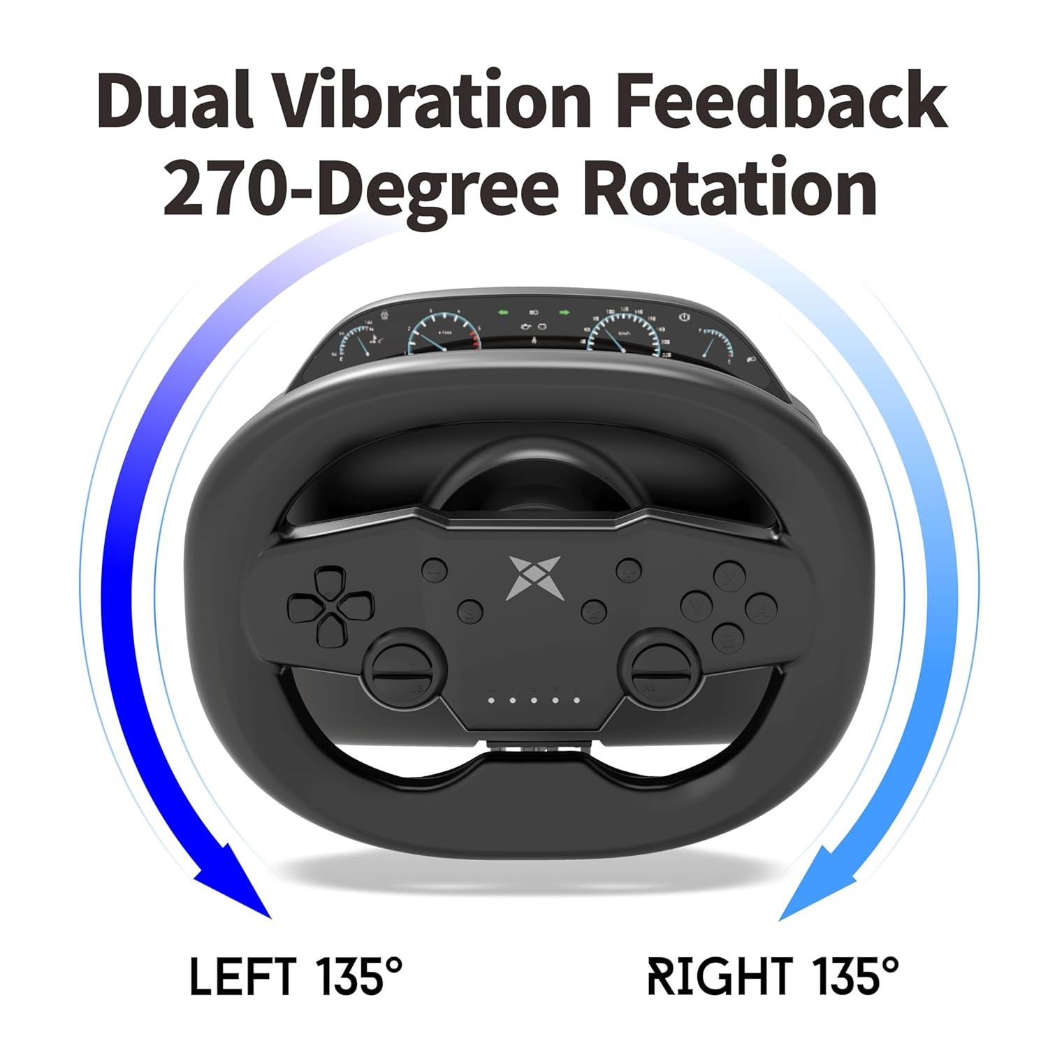 Wireless Bluetooth Gaming Steering Wheel with Pedals For P4 P3 Switch2 Android