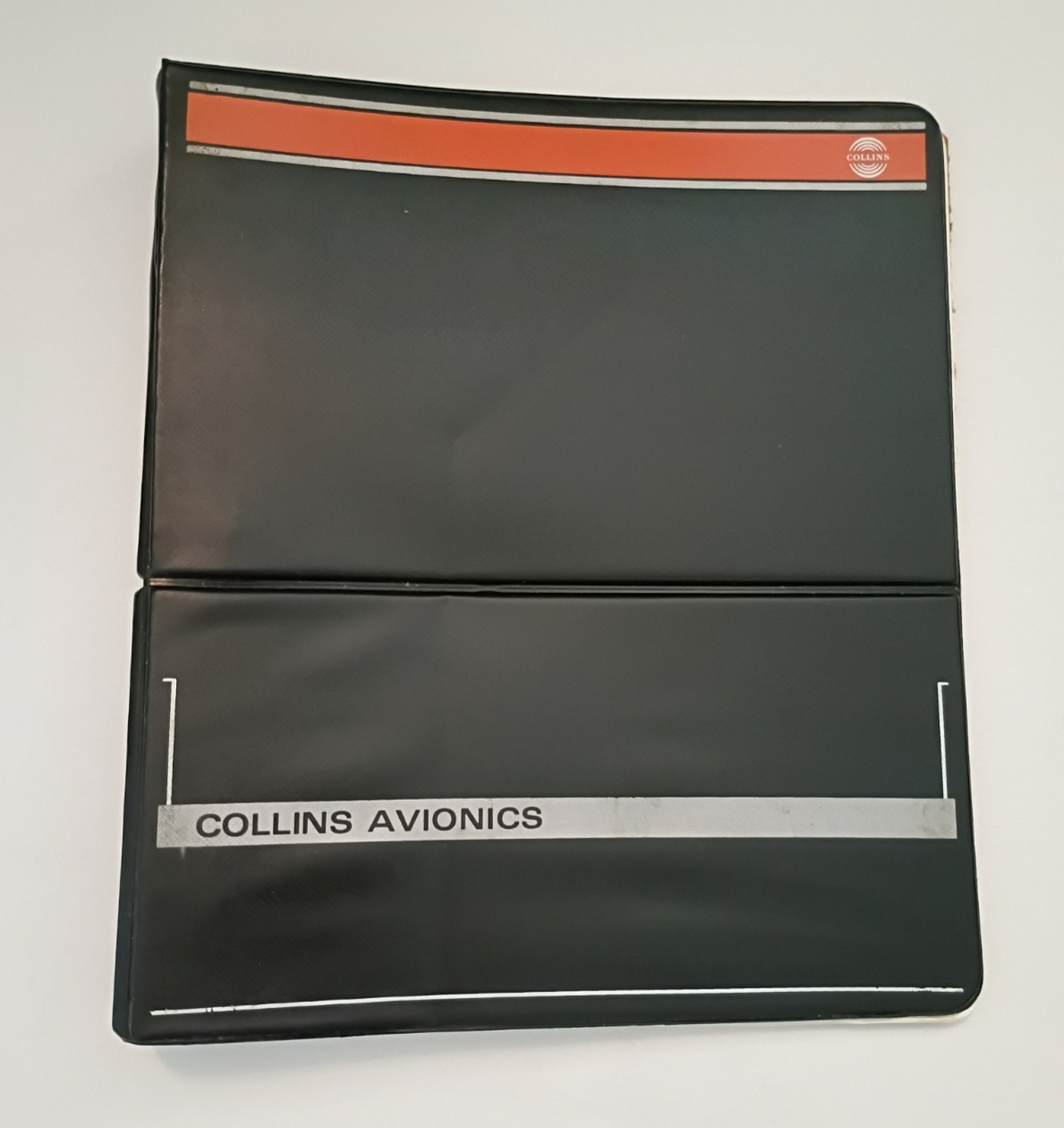 Collins Avionics  3 Ring Empty Binder      Vintage  with the Collins "Meatball"