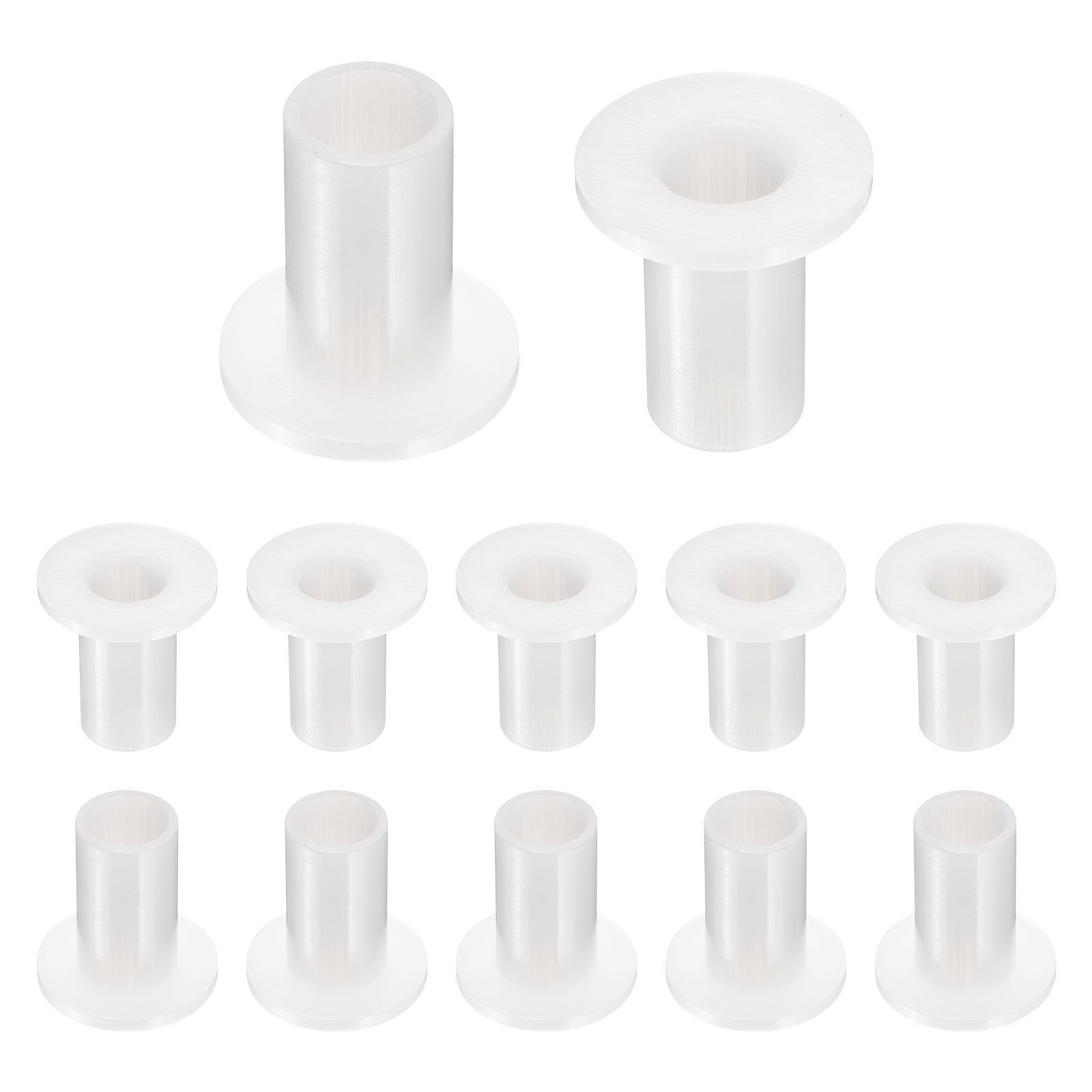12pcs Flanged Sleeve Bearings ID 10mm x OD 13.1mm x Length 25.1mm White