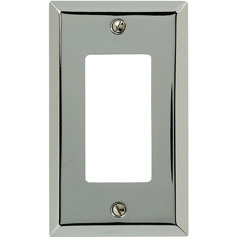 Amerelle 161R Wallplate, 4-15/16 in L, 2-7/8 in W, 1-Gang, Steel, Polished Chrom