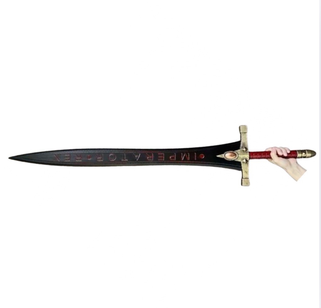 Warhammer Sigismund's Black Power Sword Cosplay Toy Safe PU 120cm Brand New