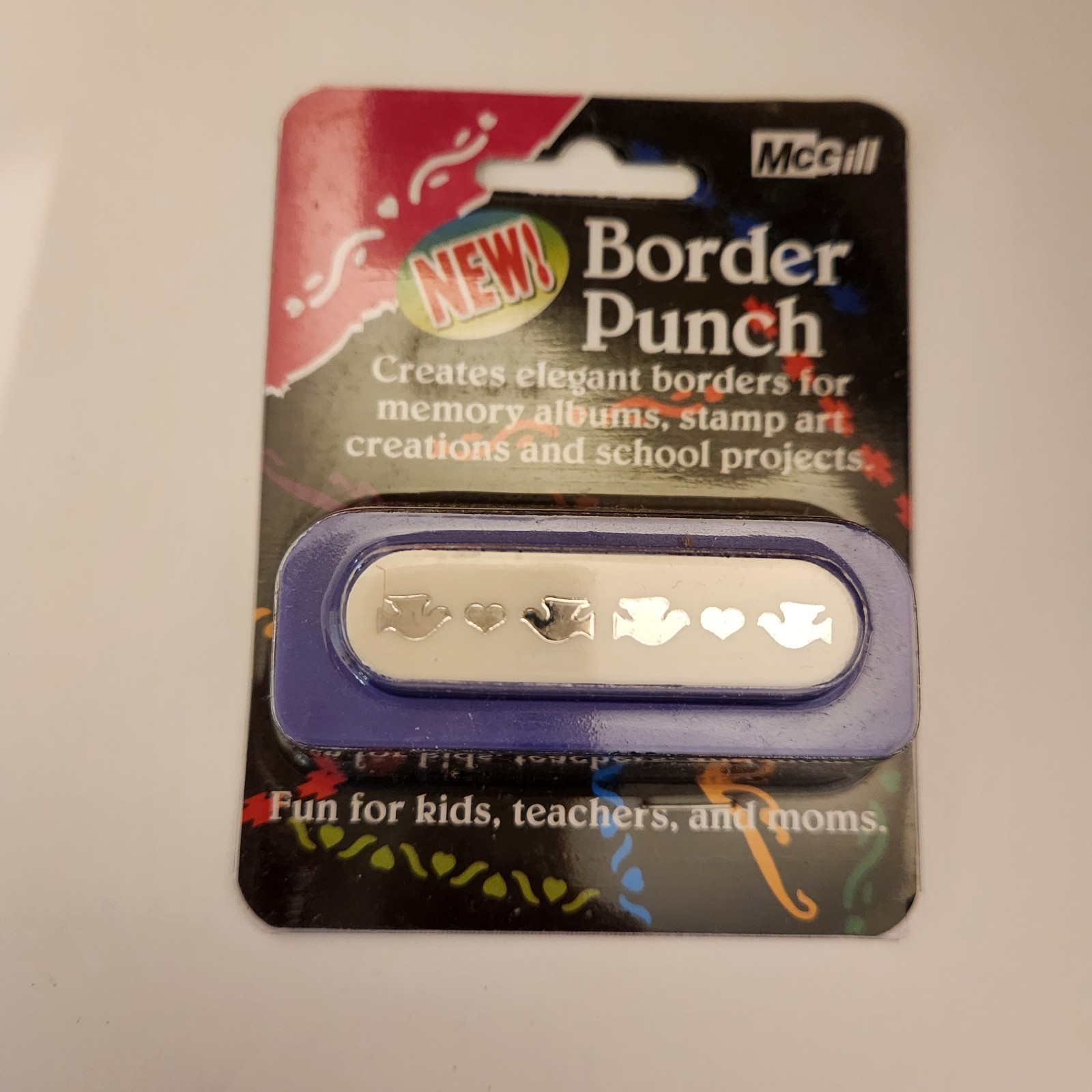 Dove Bird And Heart Boarder Hole Punch McGill paper Scrapbook Craft Shapes