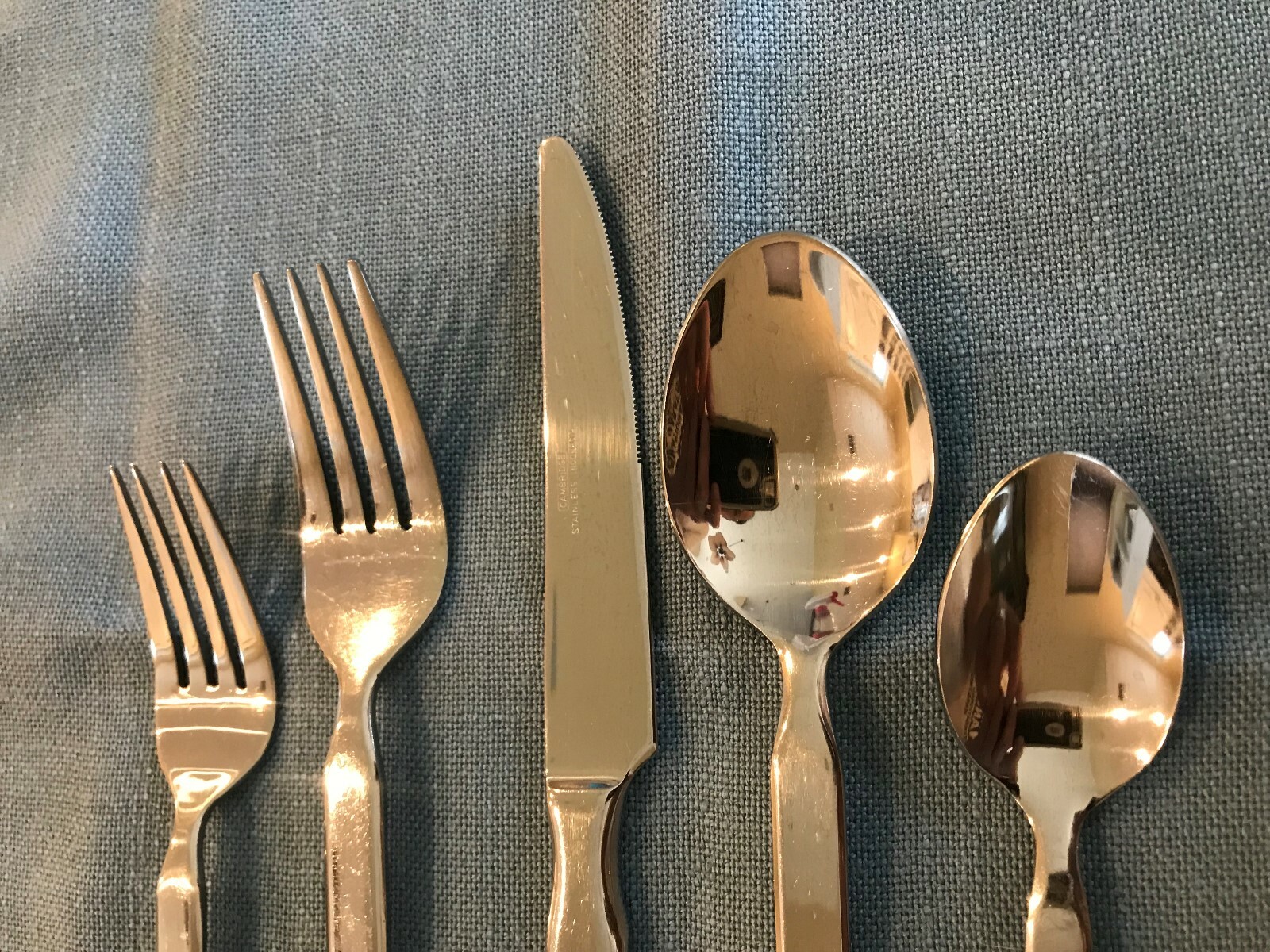 CAMBRIDGE SUTTAN GLOSSY STAINLESS FLATWARE PLAIN HDL SINGLES & GROUPS - CHOICE