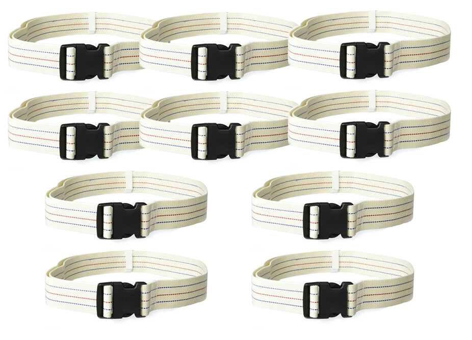 10x Gait Belt for Patient Transfer & Walking with Plastic Buckle LiftAid Beige