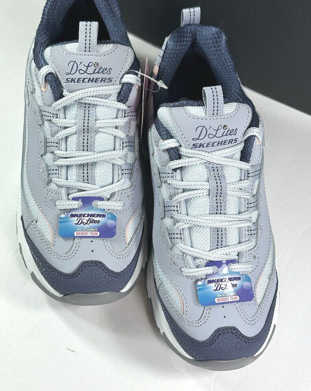 Skechers / D'Lites / POPULAR VOTE / Light Blue Multi / Memory Foam / Reg $80
