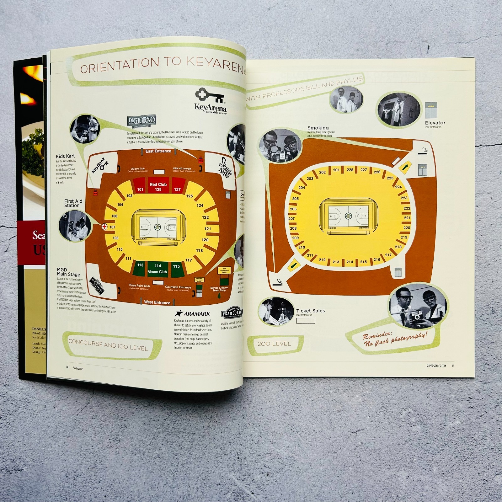 Seattle Super Sonics VS Pacers Soniczone 40th Anniversary Ed Basketball Program