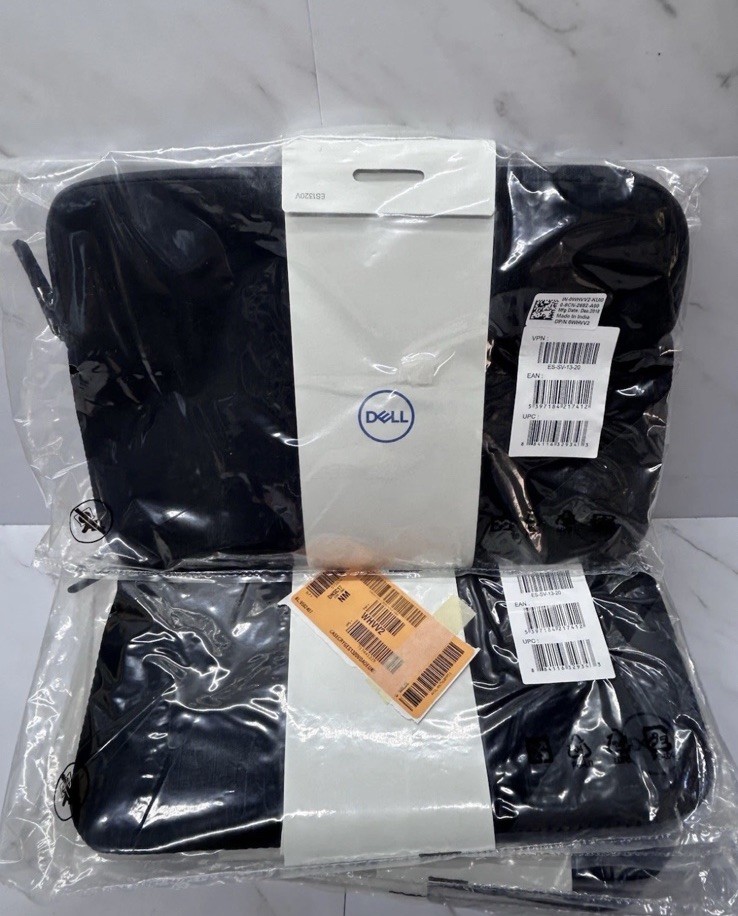 Lot of 6 Dell ESSV-1320 13" Carrying Sleeve Case Water Resistant Neoprene Black