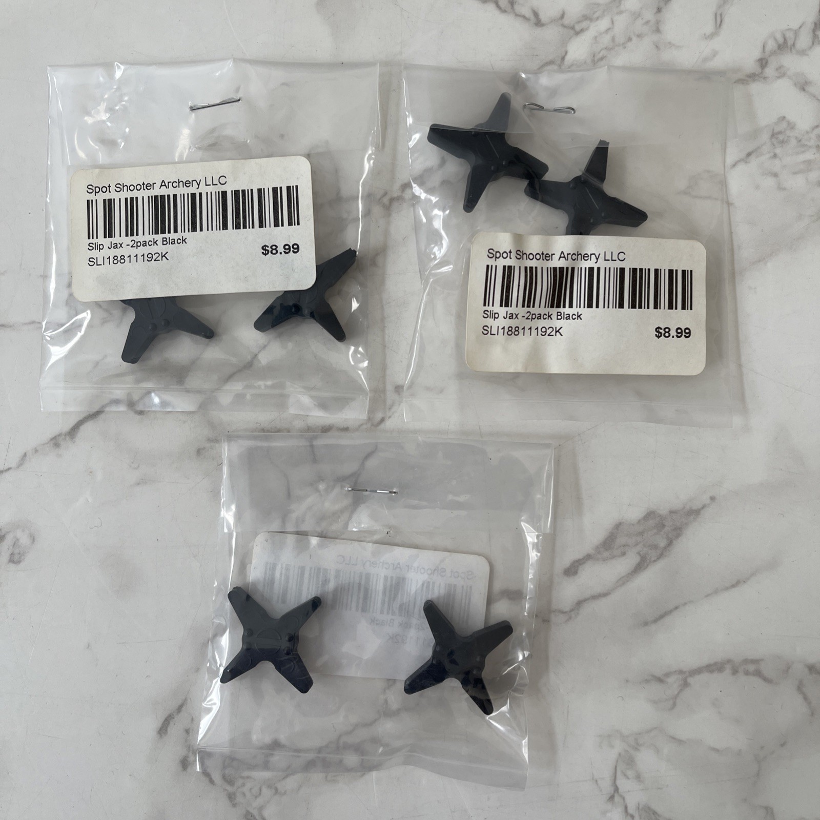 Lot of 3 BowJax Super Slip Jax String Silencers Dampeners Black 2 Packs New NIP