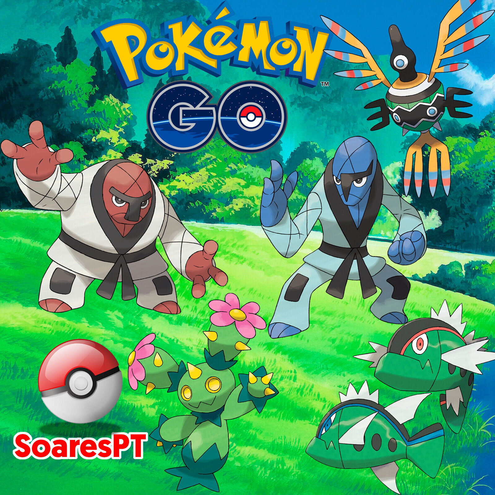Pokemon GO - Unova Regional Catch - Throh Sawk Maractus Basculin Sigilyph