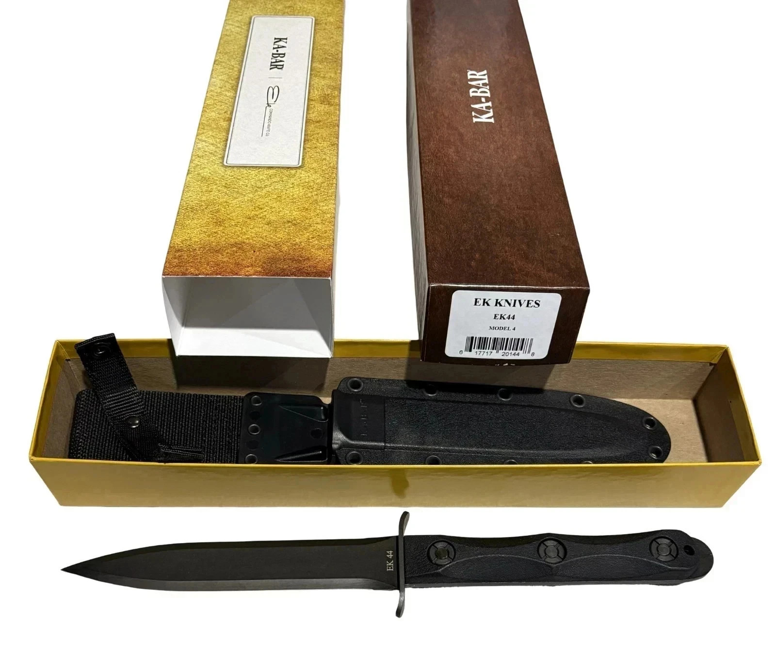 KA-BAR John Ek Commando EK44 Model 4 Tactical Knife with 6.45" Double Edge Blade