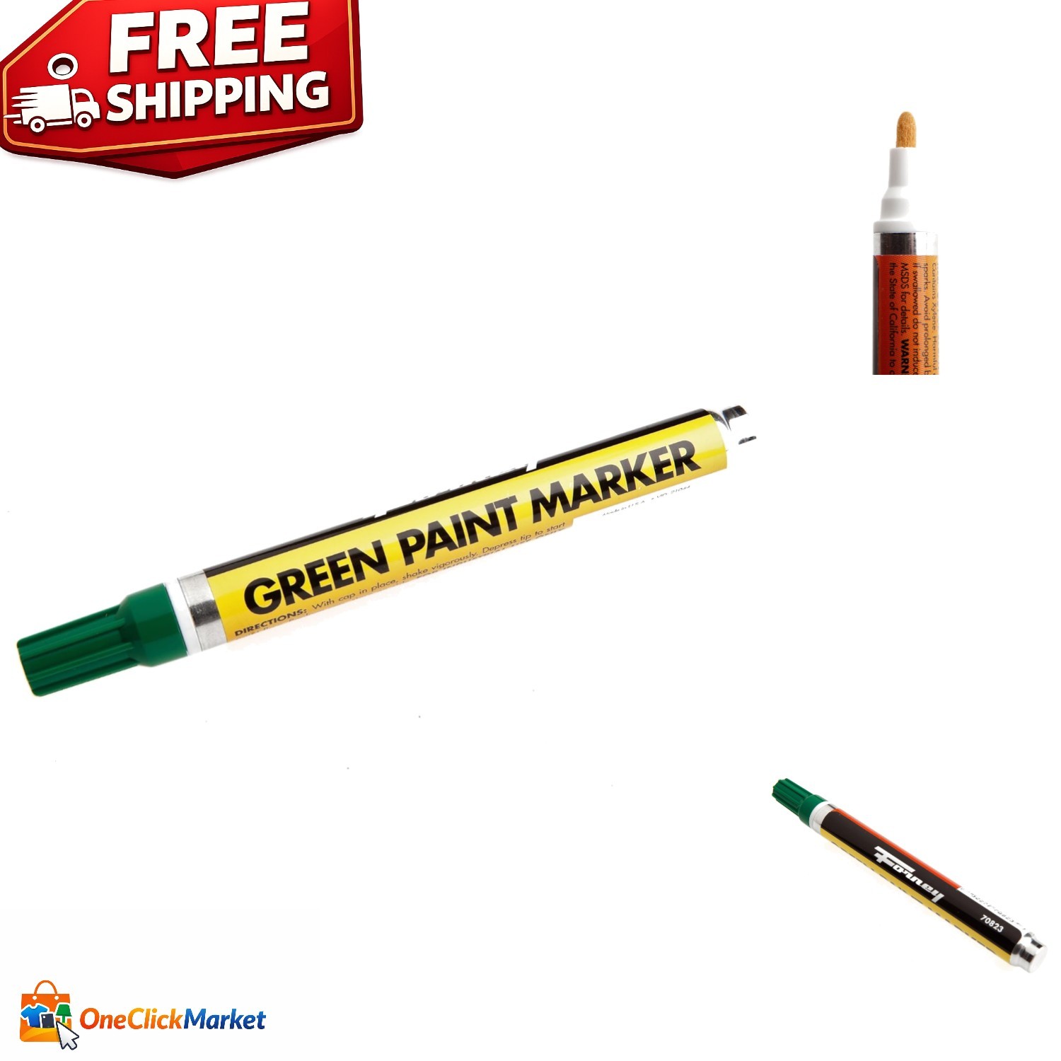 Versatile Green Paint Marker - Quick-Drying, Permanent Ink for All Surfaces