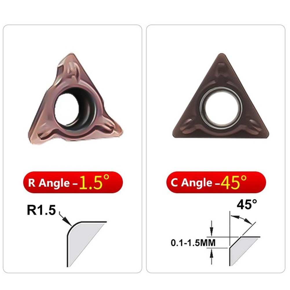 Professional C Angle Carbide Inserts Set of 10 for Effective Chamfering
