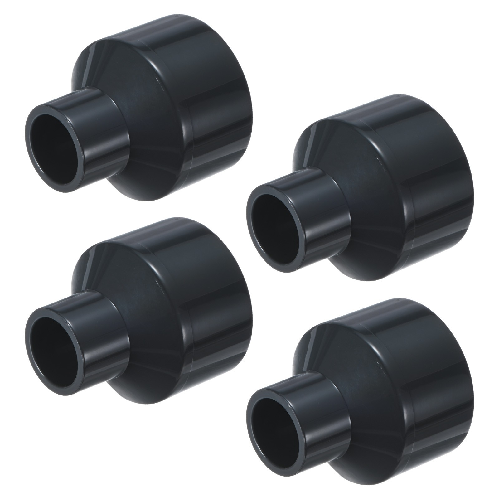 4-Pack UPVC Reducer Pipe Fitting, DN32*15 Reducing Coupling Connector, Grey