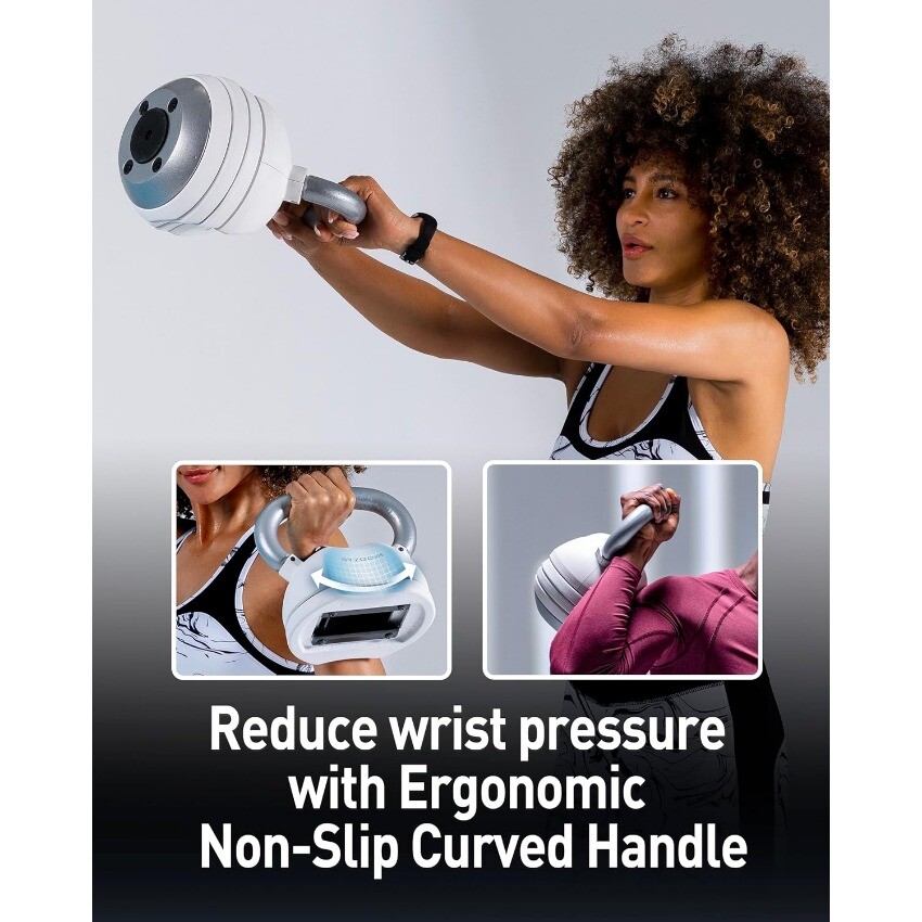 Adjustable Kettlebell 30lb Weight Training Fitness Exercise Full Body Workout...