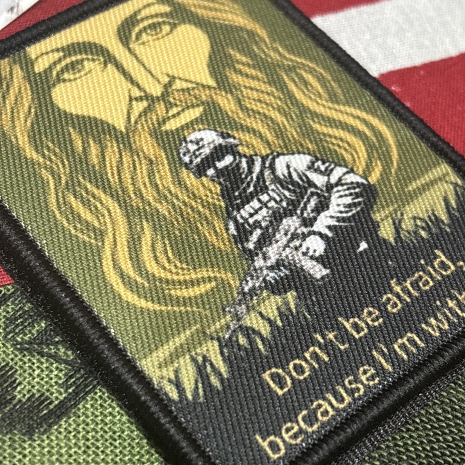 I Am With You Moral Tactical Hook And Loop Patch High Quality Graphic ~2.5x3