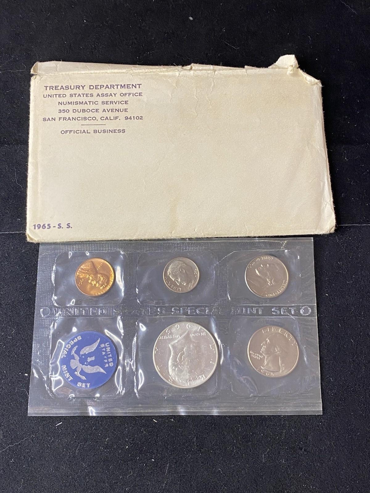 1965 United States Special Mint Set 40% Silver Half Dollar OGP Free Shipping