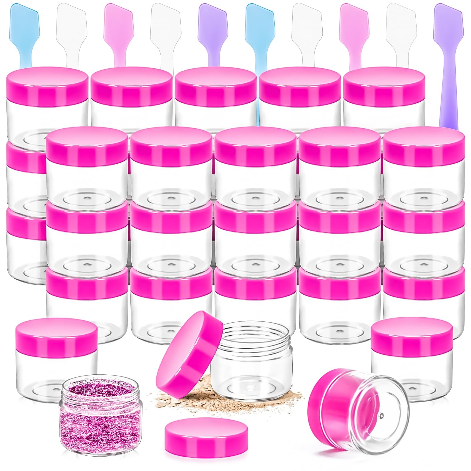 35 Pack 20G Plastic Jars Containers, 20Ml Travel Size Container Jars with Lids