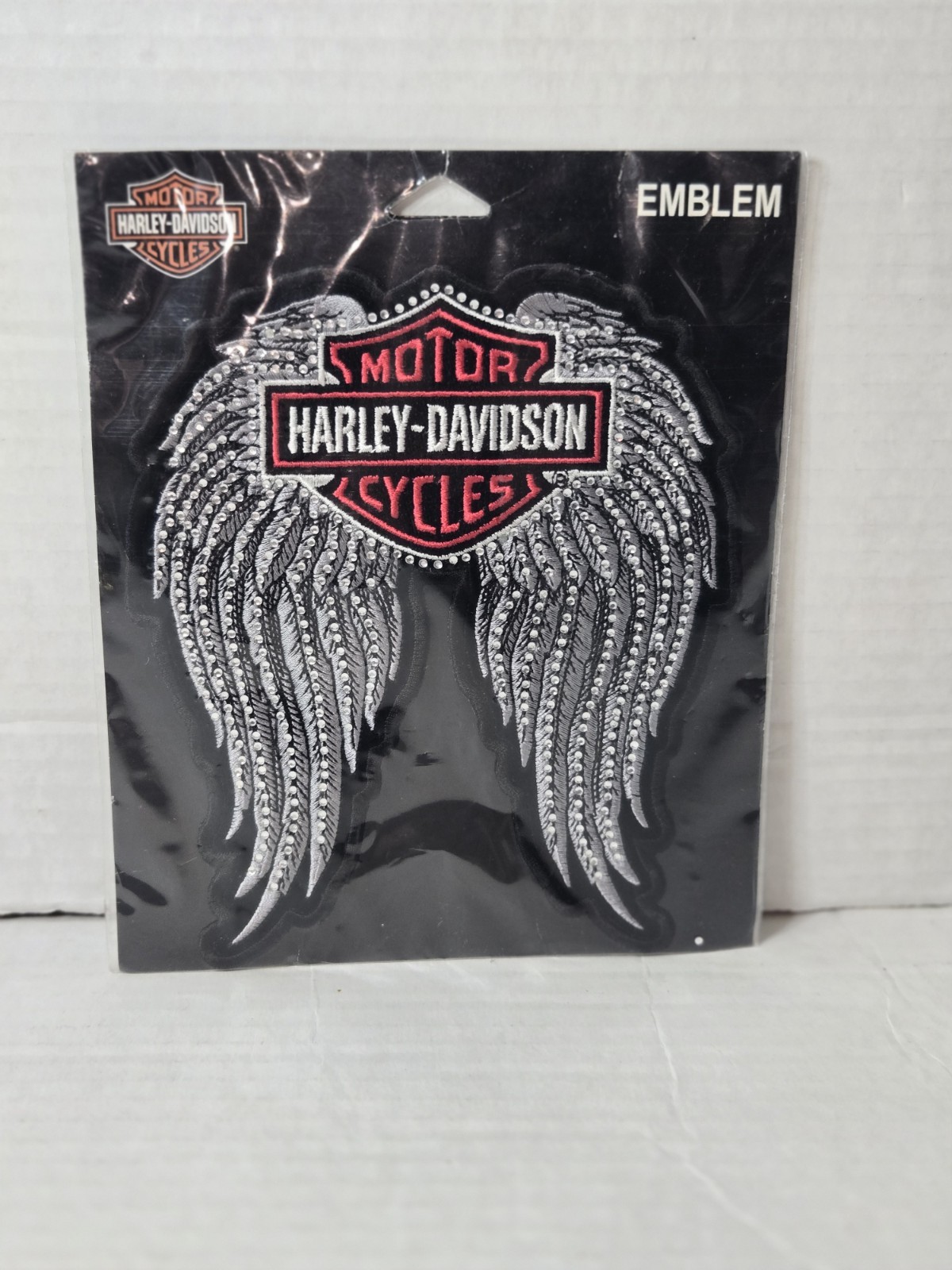 New Rare HARLEY DAVIDSON Patch Emblem Studded Winged Bar & Shield EM072063