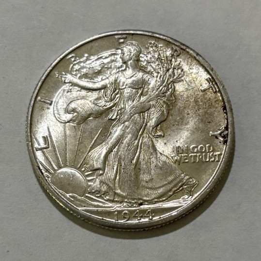 1944 D Walking Liberty Half Dollar Silver 50C – 90% | Philadelphia Mint | KM#142